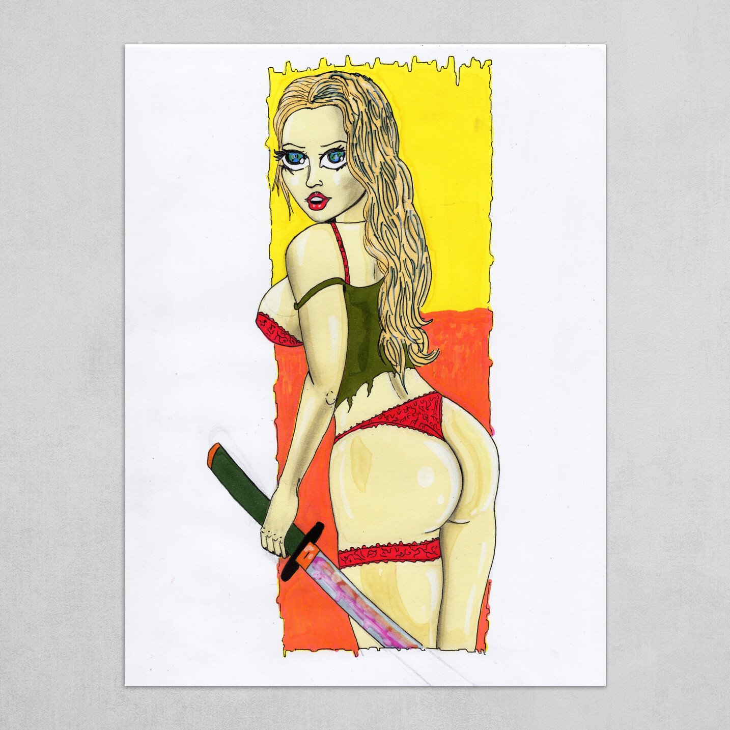 Sexy Anime Girl With Big Juicy Ass by Filip Matevski