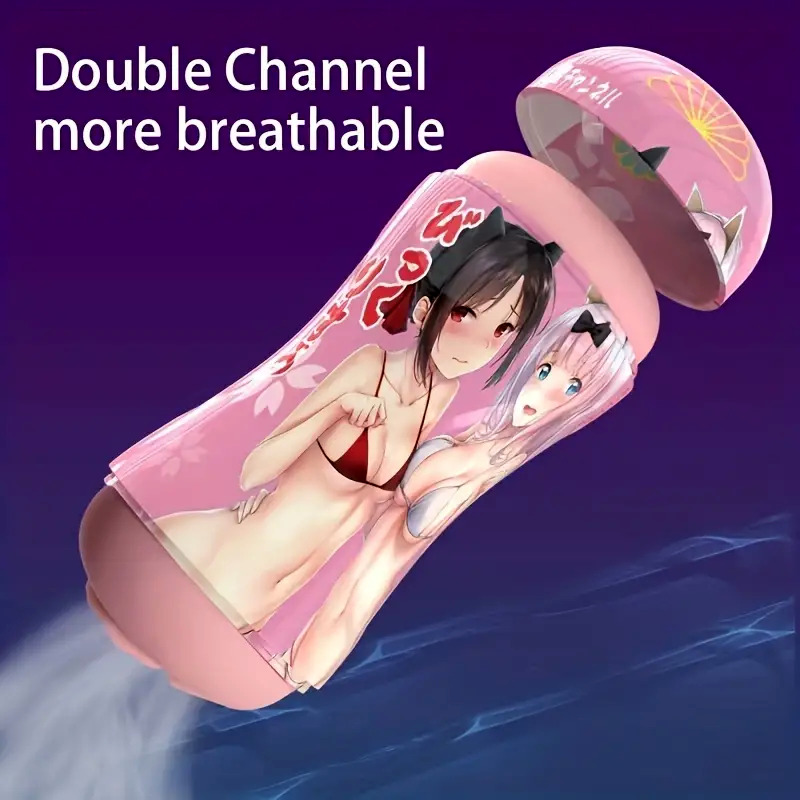Lip Vagina Double Head Open Design Male Masturbation Cup