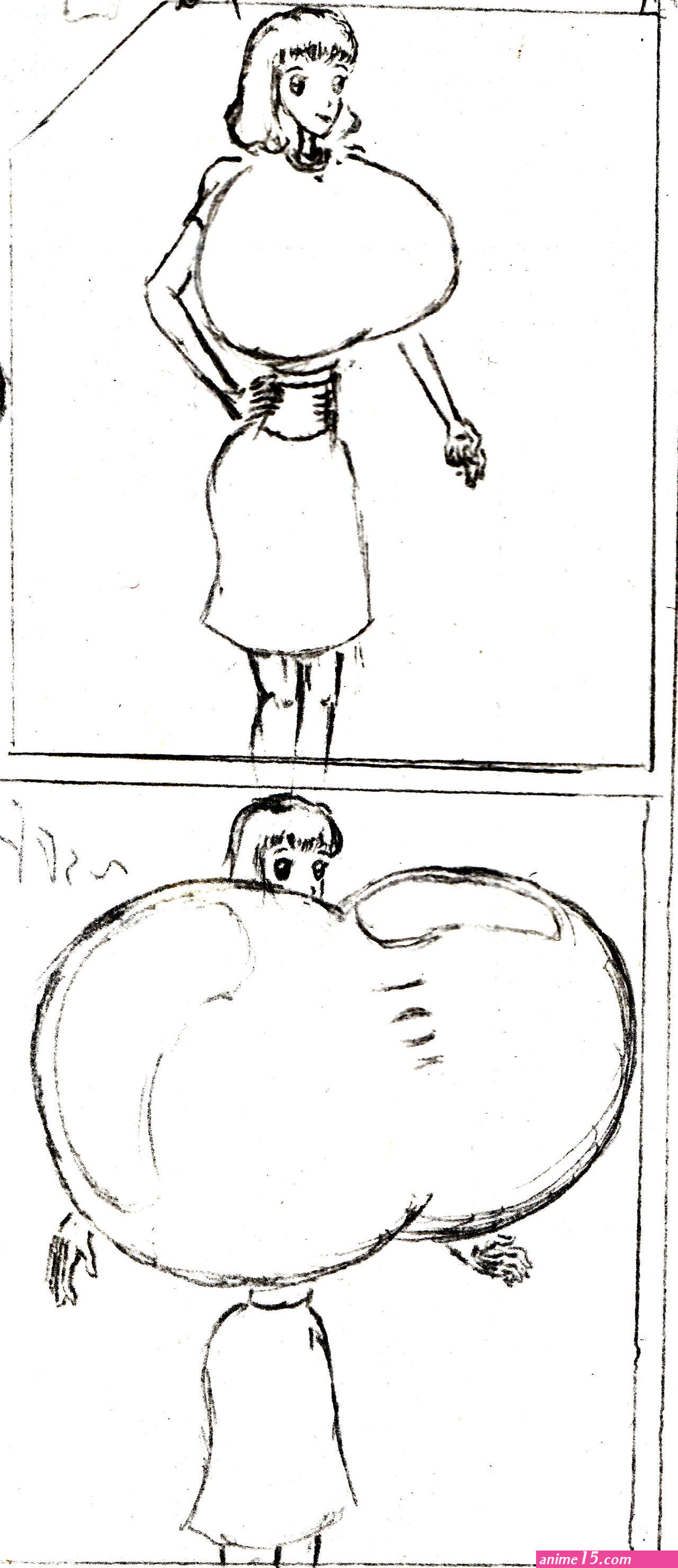 Breast inflation comic 2 block by bbbcddd030 on DeviantArt