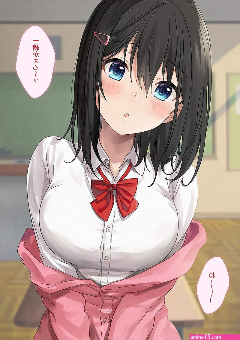 Anime anime girls big boobs dark hair blue eyes indoors women indoors HD phone wallpaper