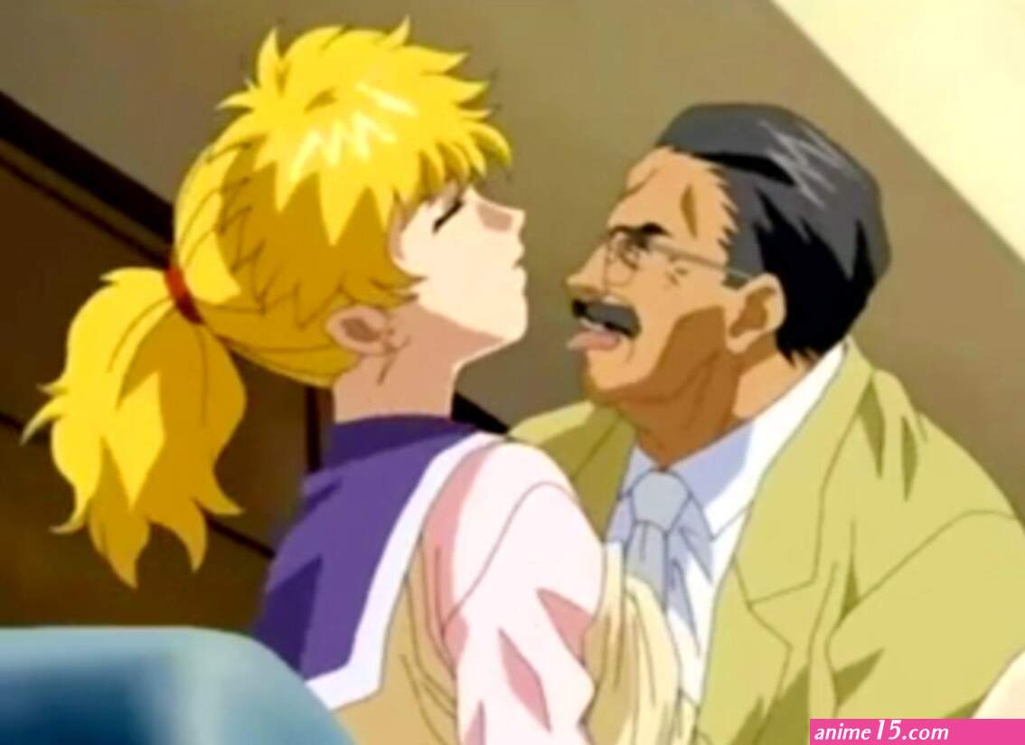 Young sisters and old man in Hentai School