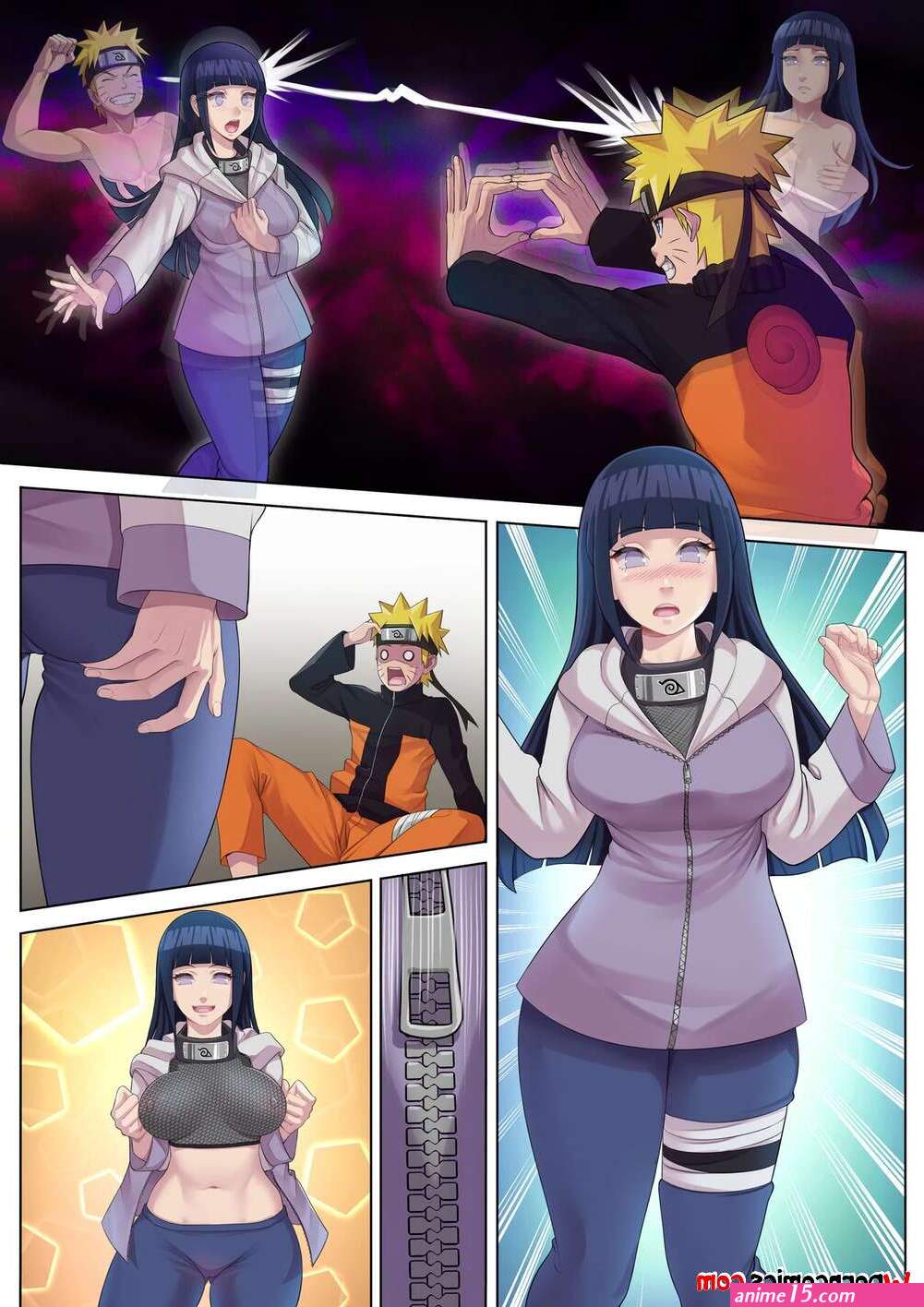 Porn comic A Hyuu Naruto. Achro Sex comic busty brunette got