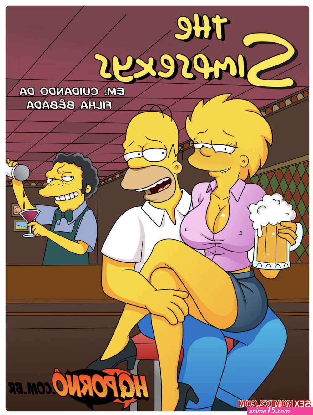 Porn comic Simpsons. Part 16. Caring for a drunk daughter. Os Simpsexys. HQPorno Sex comic took Lisa to