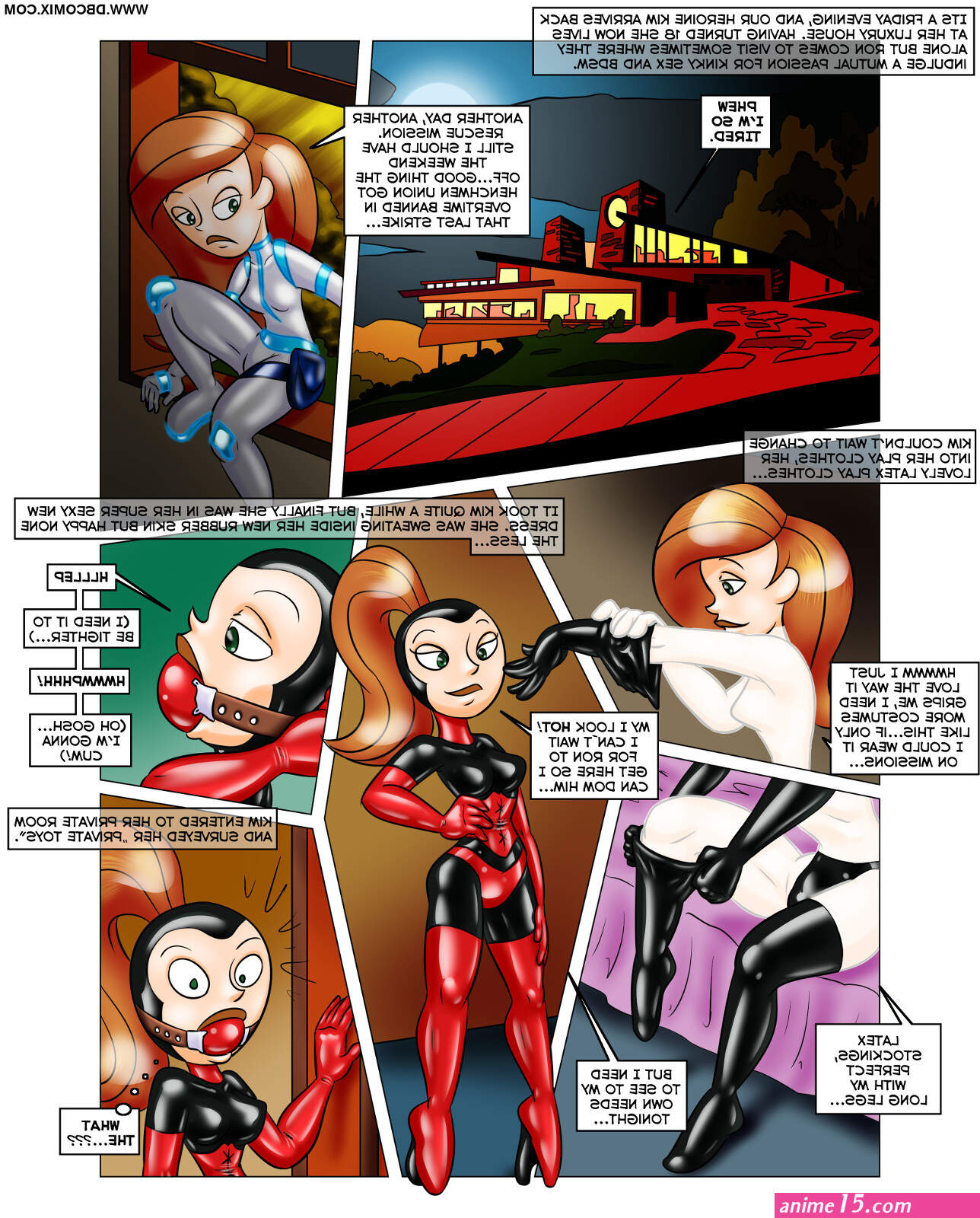 Kim Possible In Rubber Latex Uniform by LindaDanvers