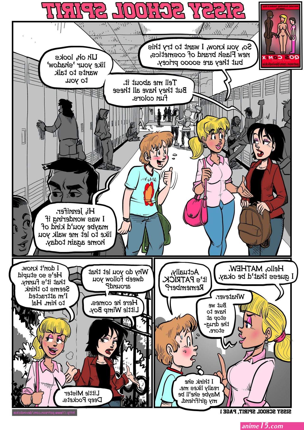 Sissy School Spirit comic porn