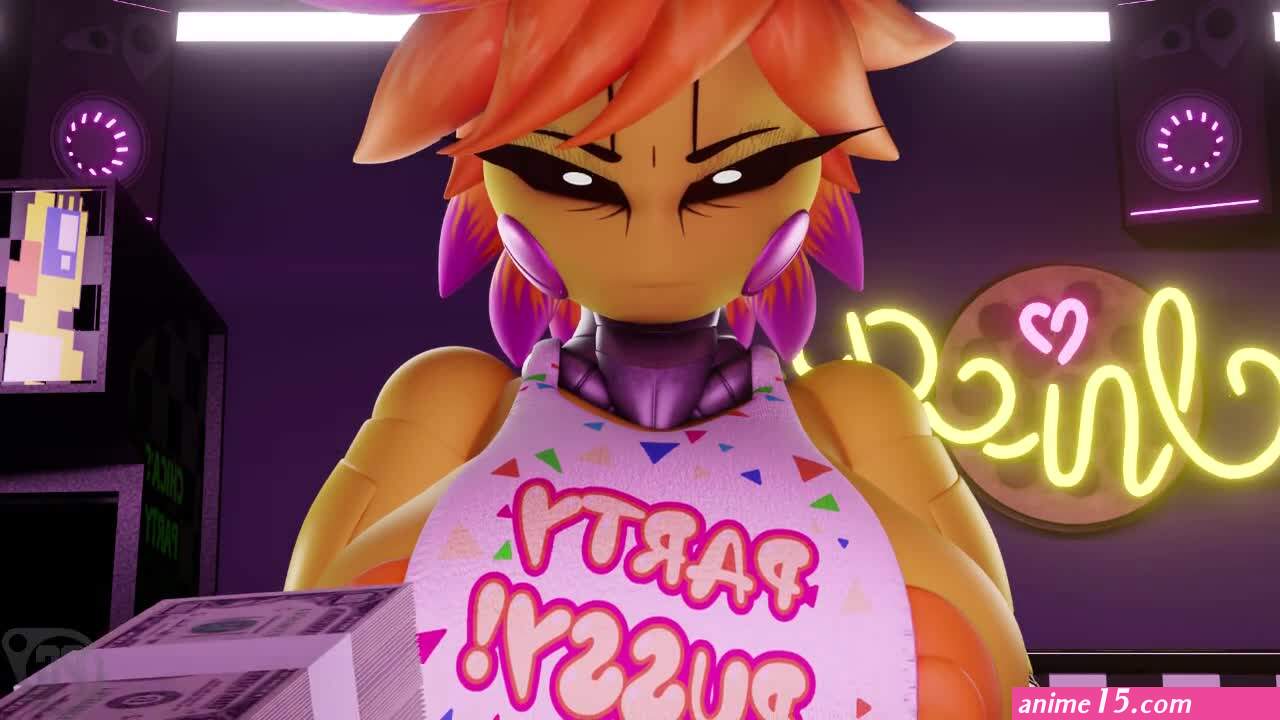 Five Nights At Freddys 2 Toy Chica fnaf Angry 3d artwork