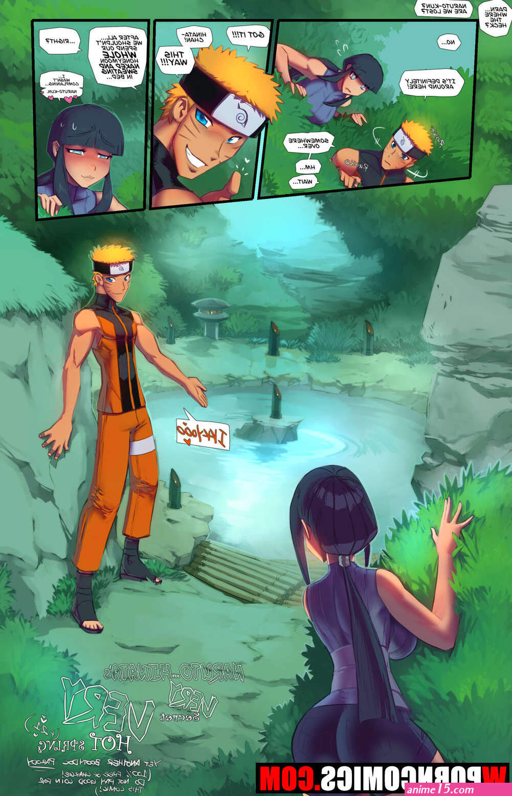 Porn comic Hot Spring. Naruto. Sex comic invited Hinata to