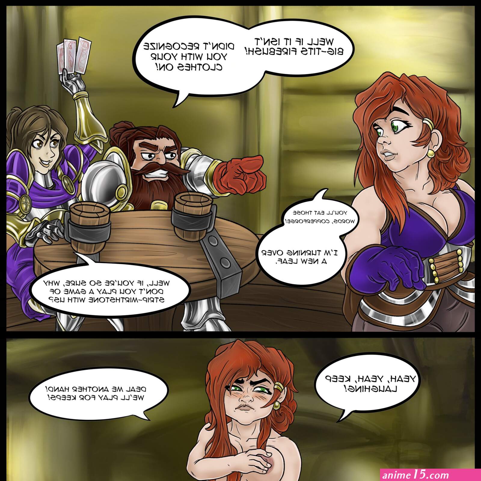 K.S. Thompson on X: Poor Bridget is unfairly bullied by her fellow paladins in todays ENF comic ! Thanks as always to Grizzlydafurry for the great art. panties EUF embarassing shortstack art