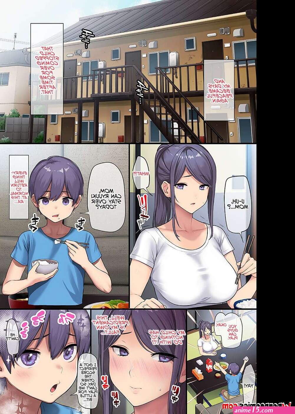 Porn comic Giant Boobs Widow And Her Son s Very Very Bad Friend. Sex comic hot mother of