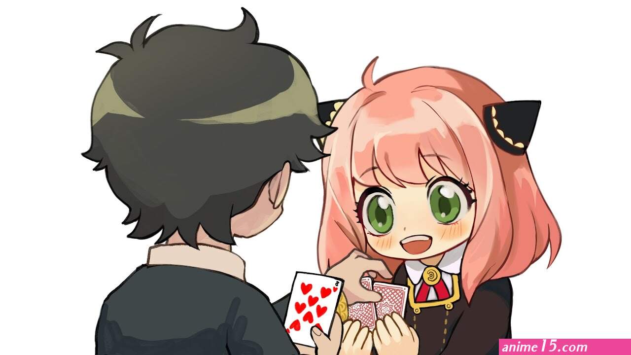 spy x family DamianAnya Damian playing cards with anya