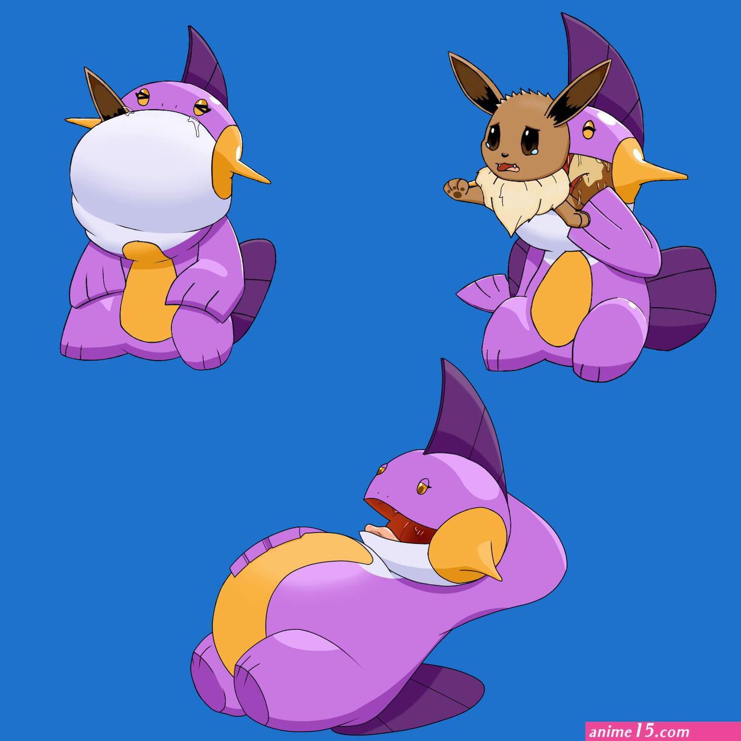 Marshtomp and Eevee Vore External