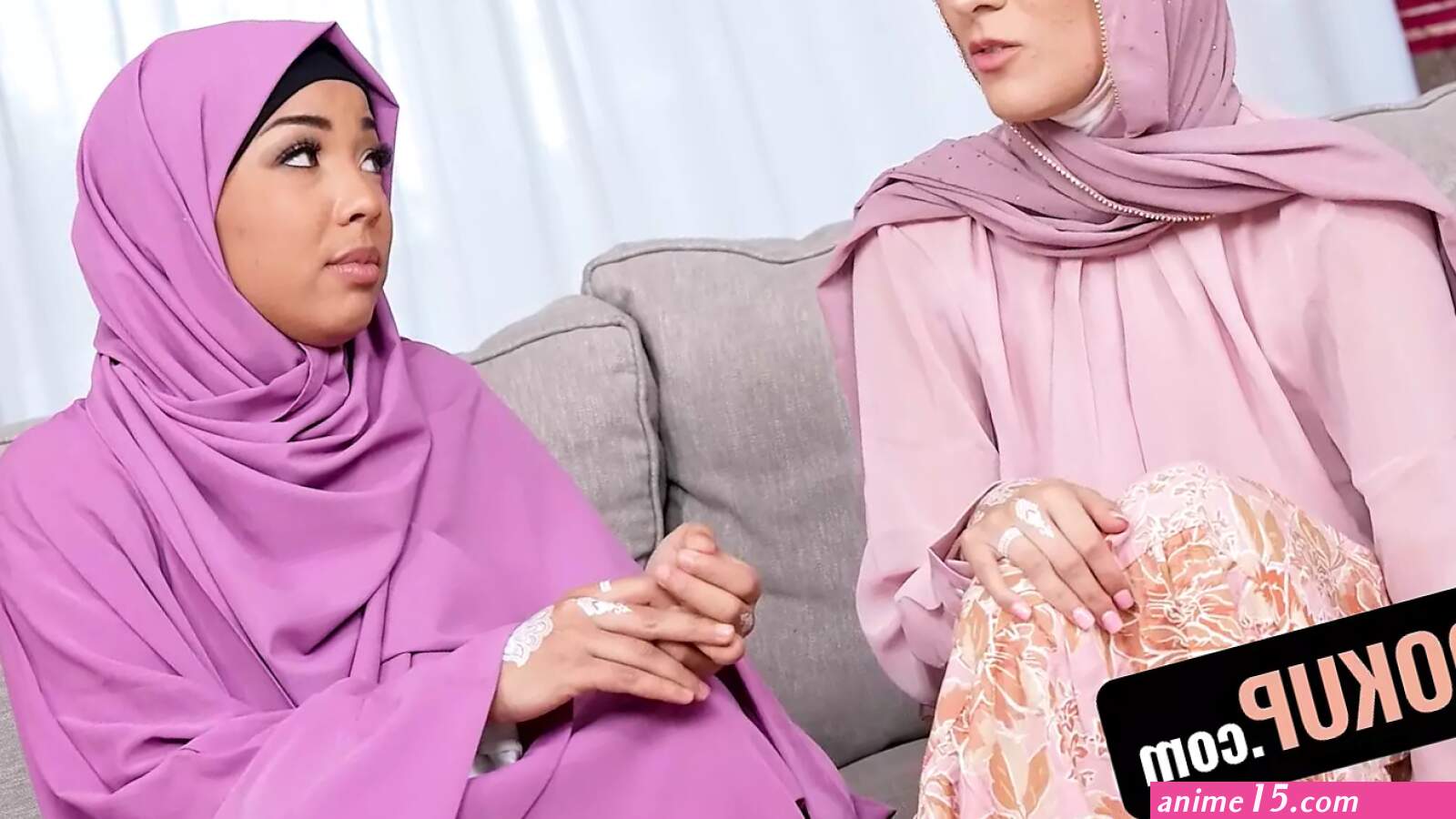 Hijab Wearing Step Sisters Malina Melendez and Aubry Babcock Fuck Their Step Brother