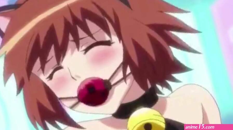 Cat Girl Anime Ball Gagged HD