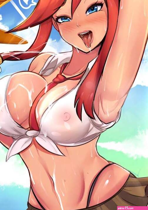 Skyla Big Breast Anime Girl With No Bra In Transparent Shirt Erect Nipples