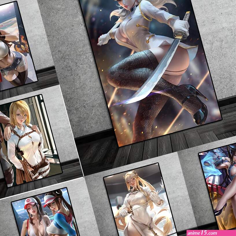 Sexy Girls Nude Art Anime Characters Posters And Prints Wall Art Canvas Painting Hd Print Wall Pictures For Bedroom Home Decor