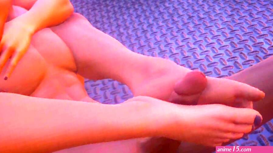 Anime hentai Fortnite Porn footjob cum on legs