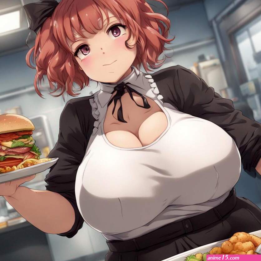 A thick big boobs anime woman In a made outfit ser by gomoon500 on DeviantArt