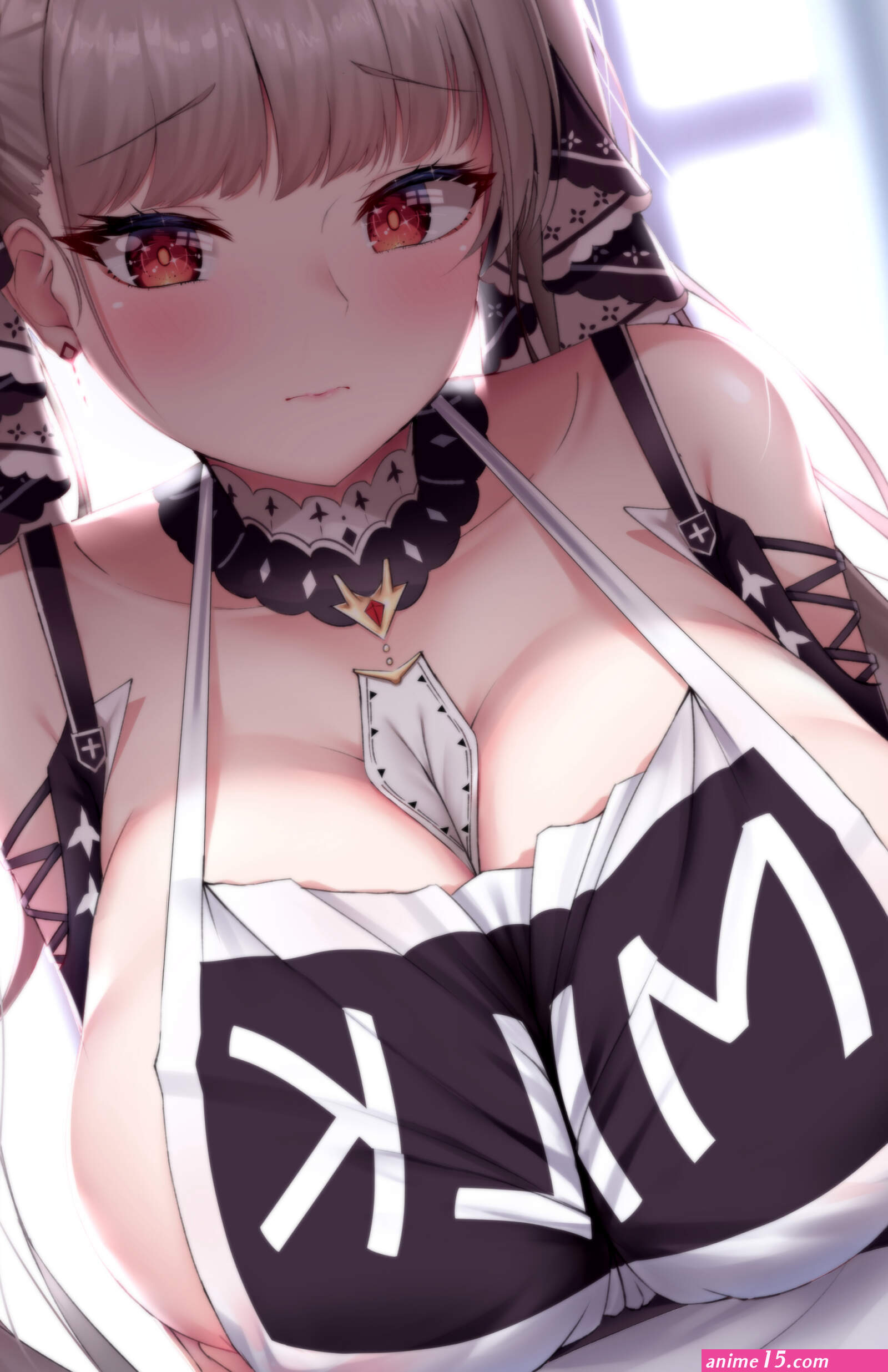 Formidable Azur Lane Dearonnus huge breasts partially clothed big boobs anime girls Azur Lane anime apron naked apron