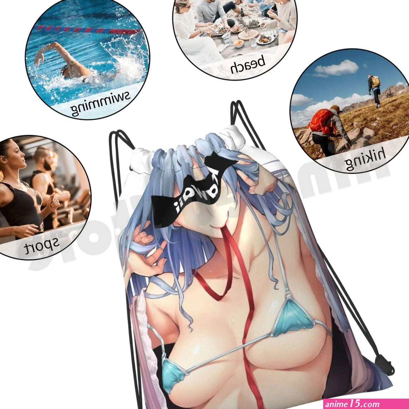 Kawaii Girl Gym Bag Hentai Lewd Meme Epic Kawaii Weeaboo Cute Edgy