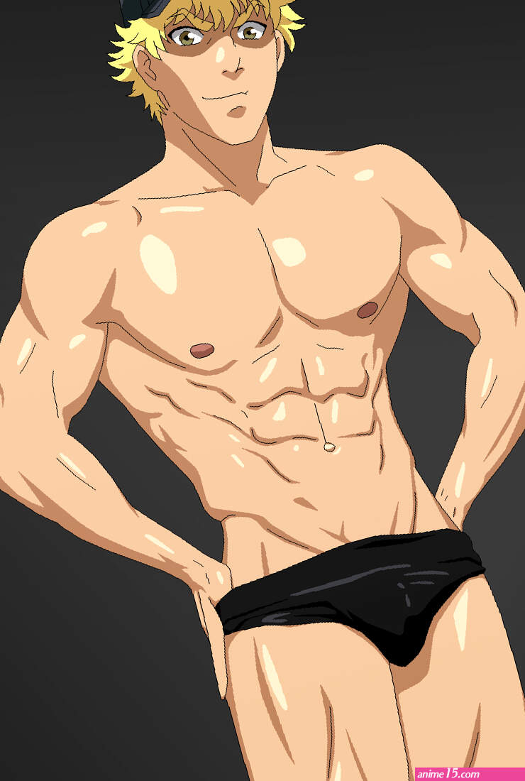 Sexyanimes on X: hot anime guy guys shirtless muscle muscles nipples abs underwear hothunk hunk posing sexy standing killertcell cellsatwork fanart digital AnimeArt
