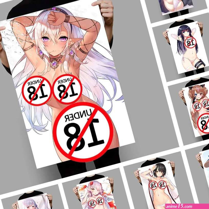 Sexy Kawaii Girl Anime Poster Uncensored Manga Loli Beauty Aesthetic Decoration Canvas Painting Wall Art Room Home Decor