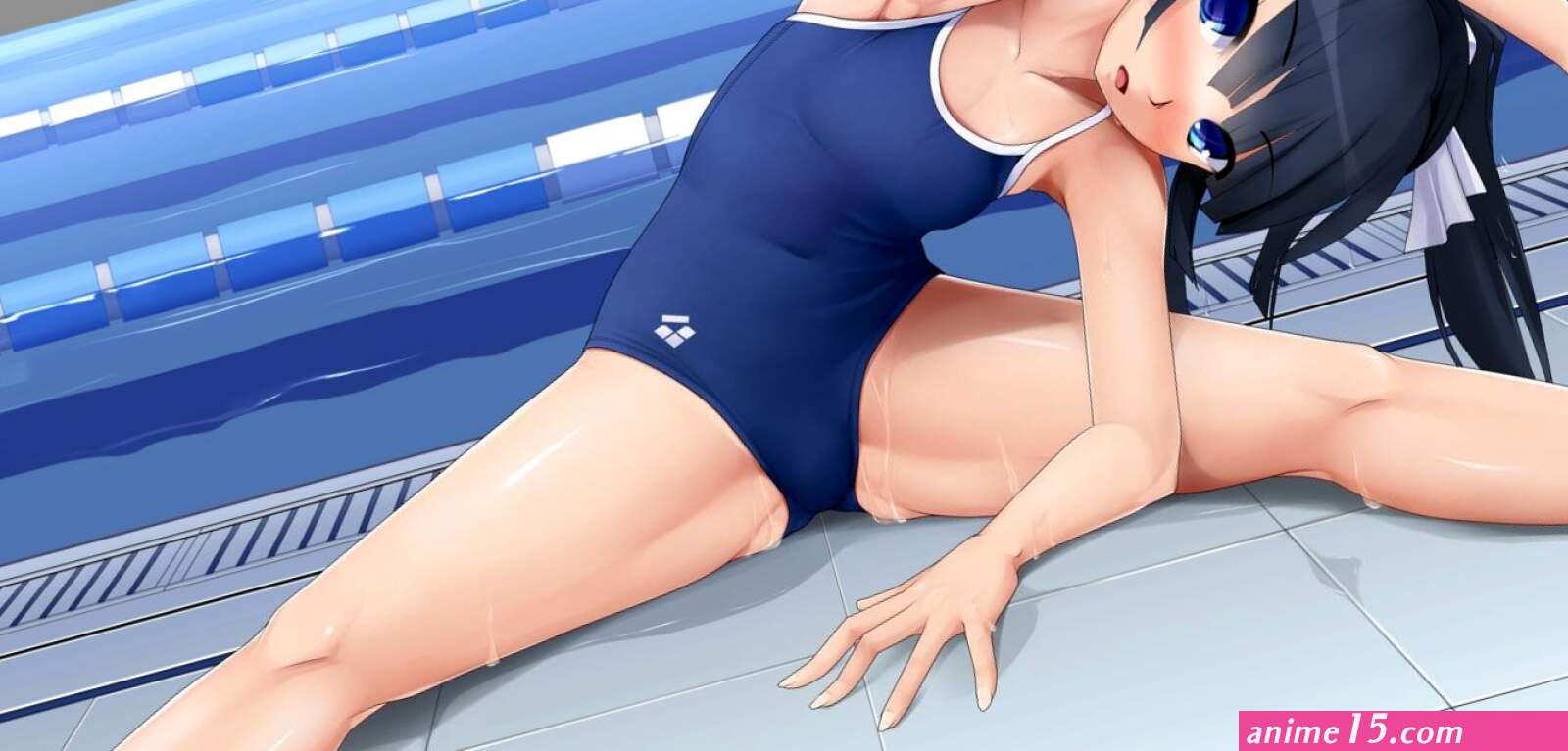 Wallpaper : sports anime girls spread legs wet body school swimsuits swimwear clothing leg muscle human positions human body thigh physical fitness sun tanning water sport 2000x960
