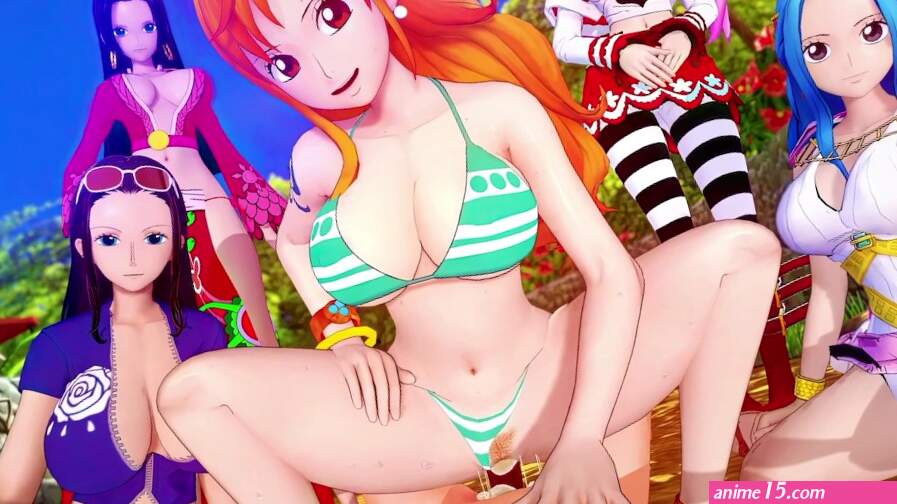 SFM One Piece Fuckfest! Nami Nico Robin Boa Hancock Yamato !