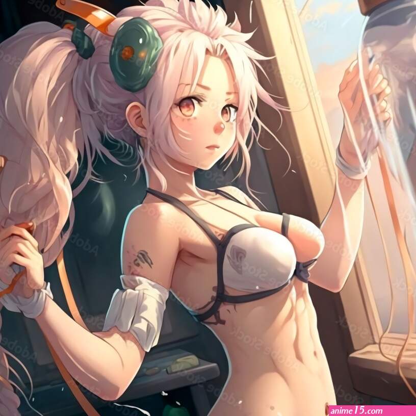 Cute anime girl with hot body Stock Illustration