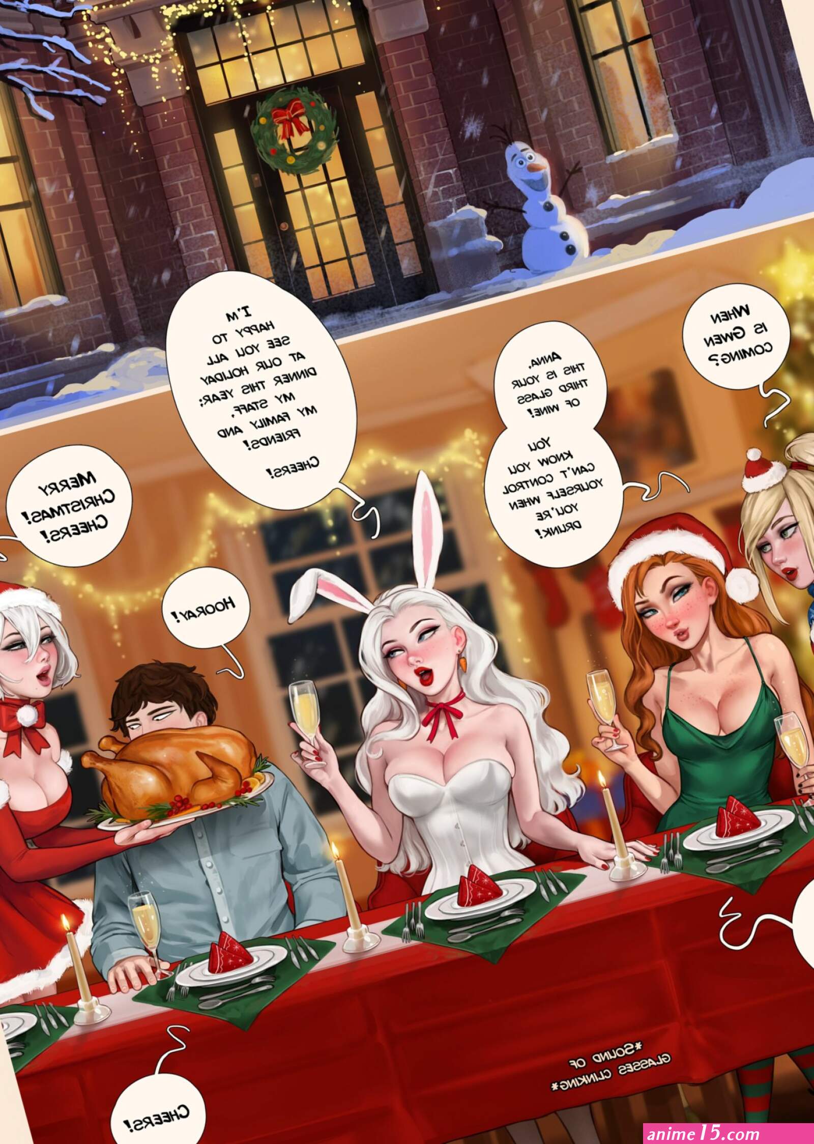 Frozen Inc Christmas Party 2022 Frozen Aroma Sensei nHentai Comics