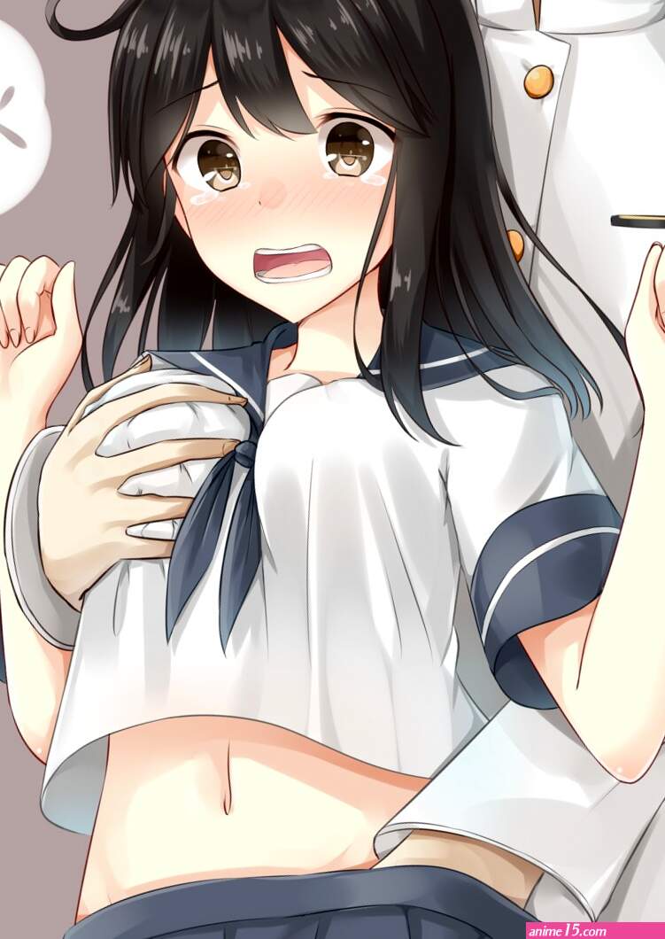 tsuchikure kantai collection admiral kancolle ushio kancolle breast grab fingering seifuku
