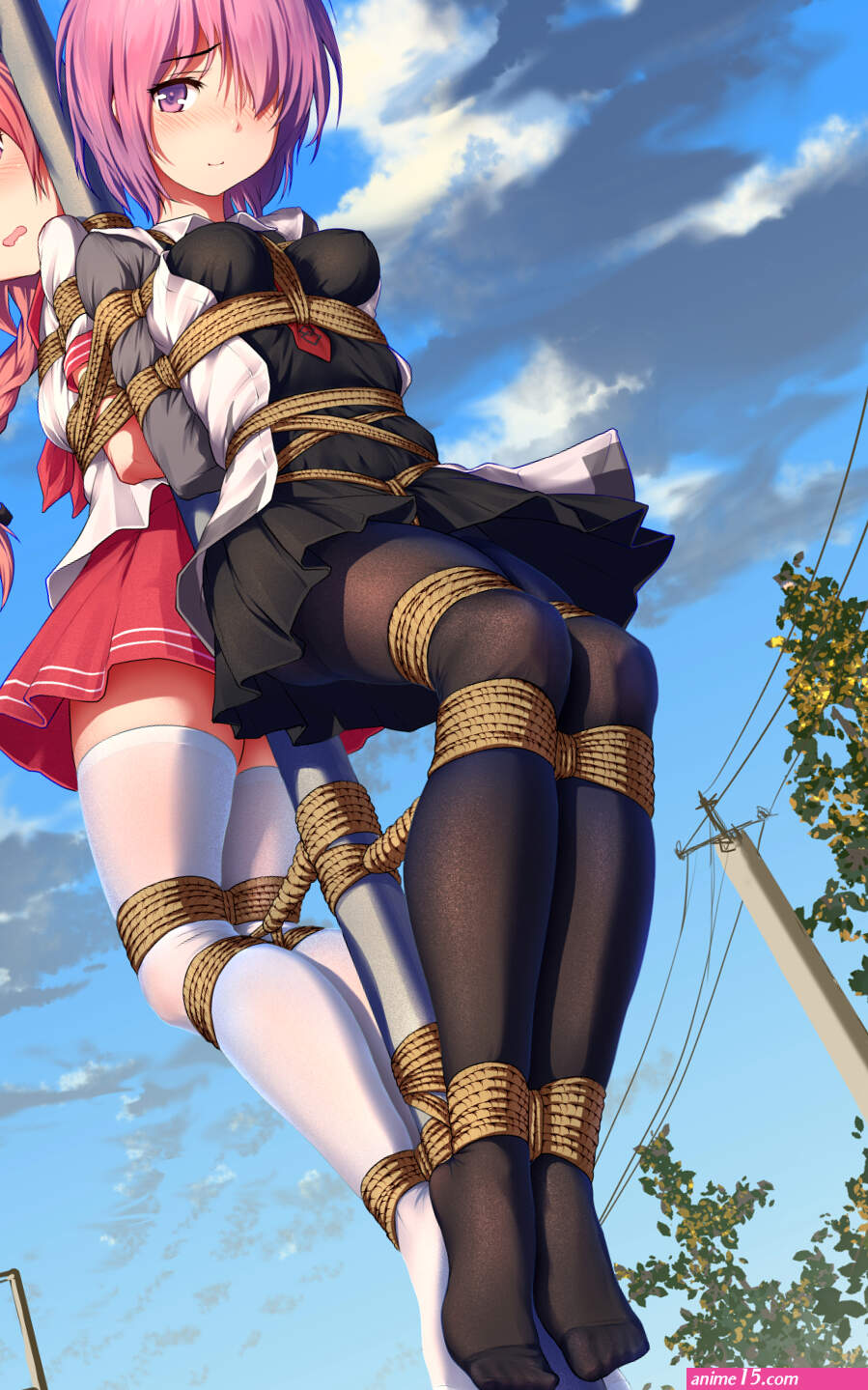 tokinohimitsu fategrand order astolfo fate mash kyrielight bondage pantyhose seifuku thighhighs trap