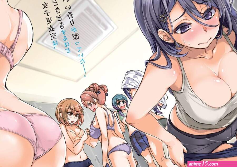 Anime girls bra cleavage undressing group of women Custom Gaming Mat Desk