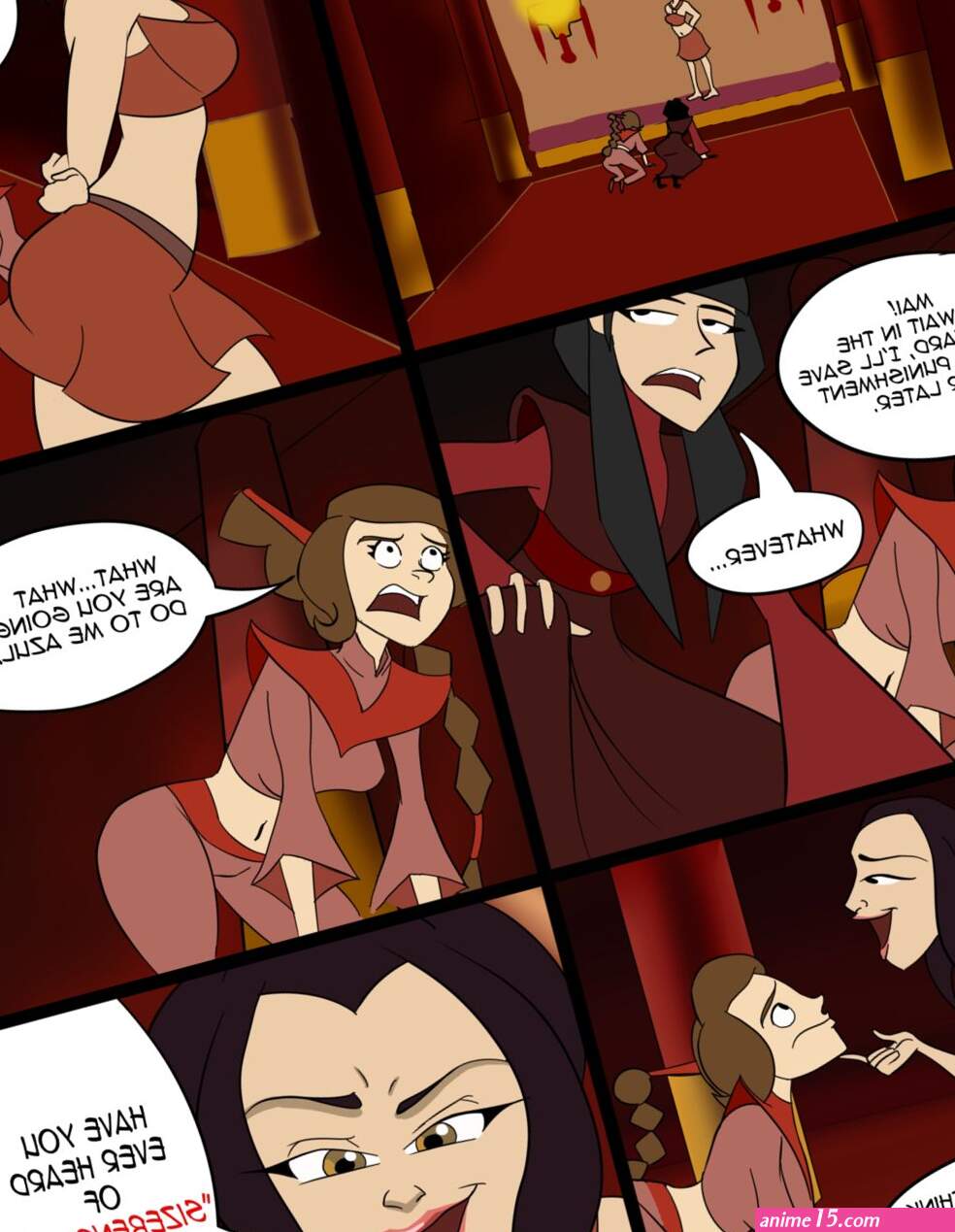 Azulas Sizebending comic porn