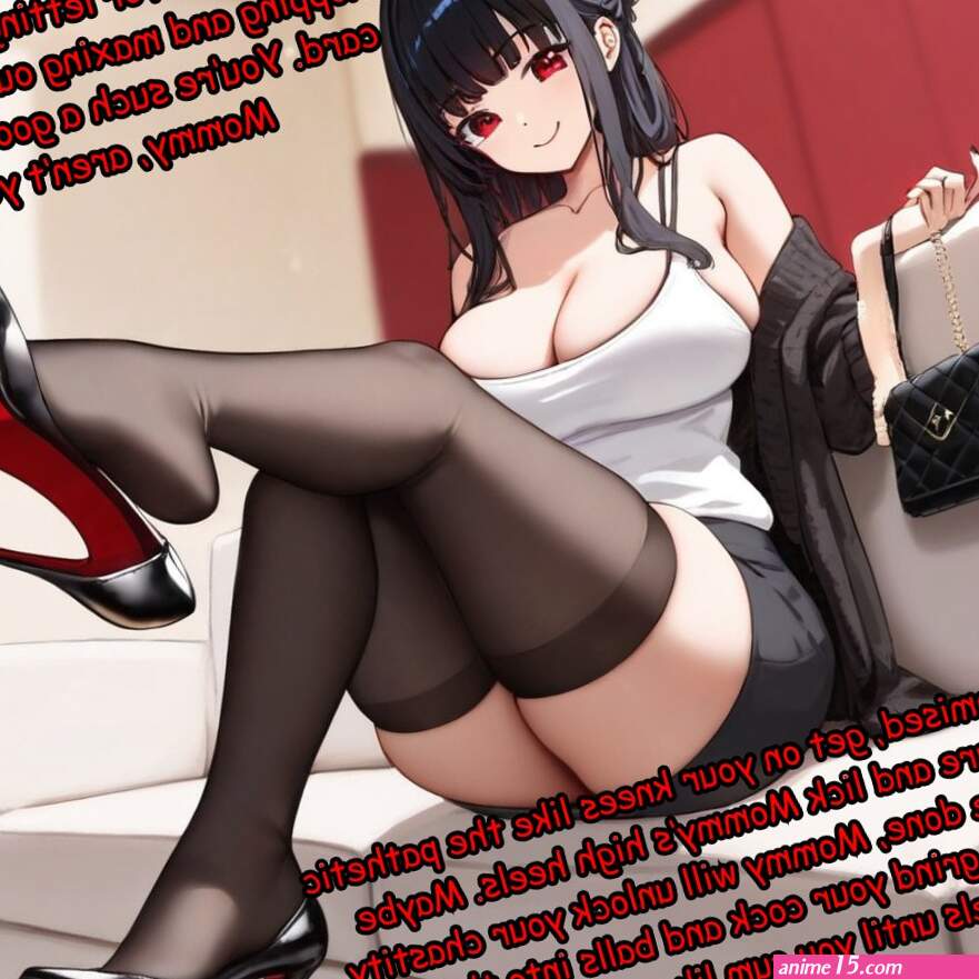 Nyct0 X: Such a good loser you are for Mommy to let her use your card now a deal is deal hentai waifu footworship chastity ballbusting mommy
