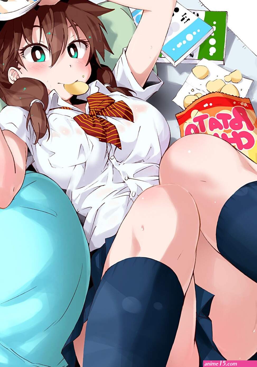 Wallpaper : illustration anime girls ass big boobs cartoon black hair school uniform original characters mouth comics mangaka 1300x1854