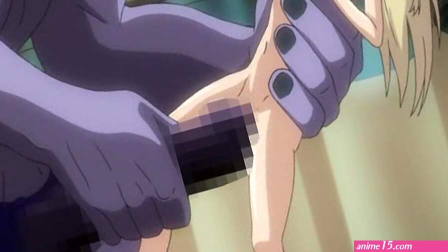 Busty blonde human gets a giant alien cock in her anime pussy
