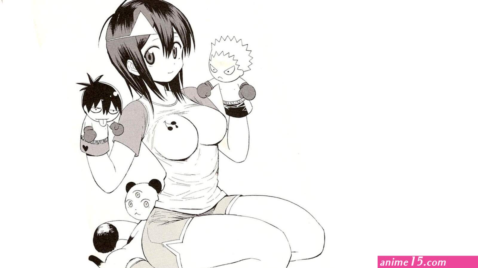 Anime monochrome blood lad yanagi fuyumi big boobs Gaming Mat Desk