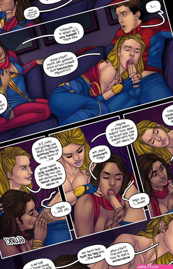 Porn comic Marvelous. Chapter 1. Captain Marvel SpiderMan. Tracy Scops. Sex comic babes were very