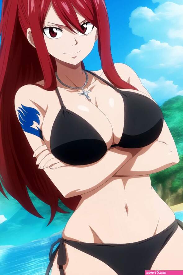 Erza Scarlet Beach Creampie