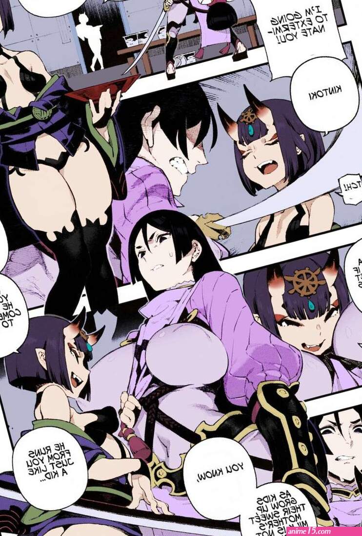 Porn comic Minamoto no Raikou. Fate Grand Order Sex comic busty brunette just