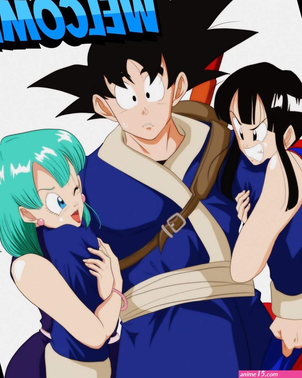 Welcome! Goku x ChiChi x Bulma Porn Comic english 01
