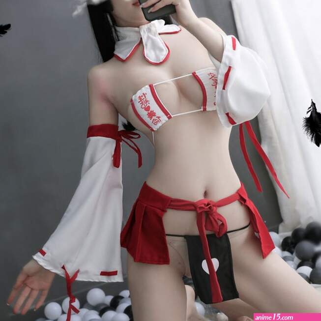 Anime Maid Cosplay Costumes Japanese Kimono Dress Witch Uniform Lingerie Set