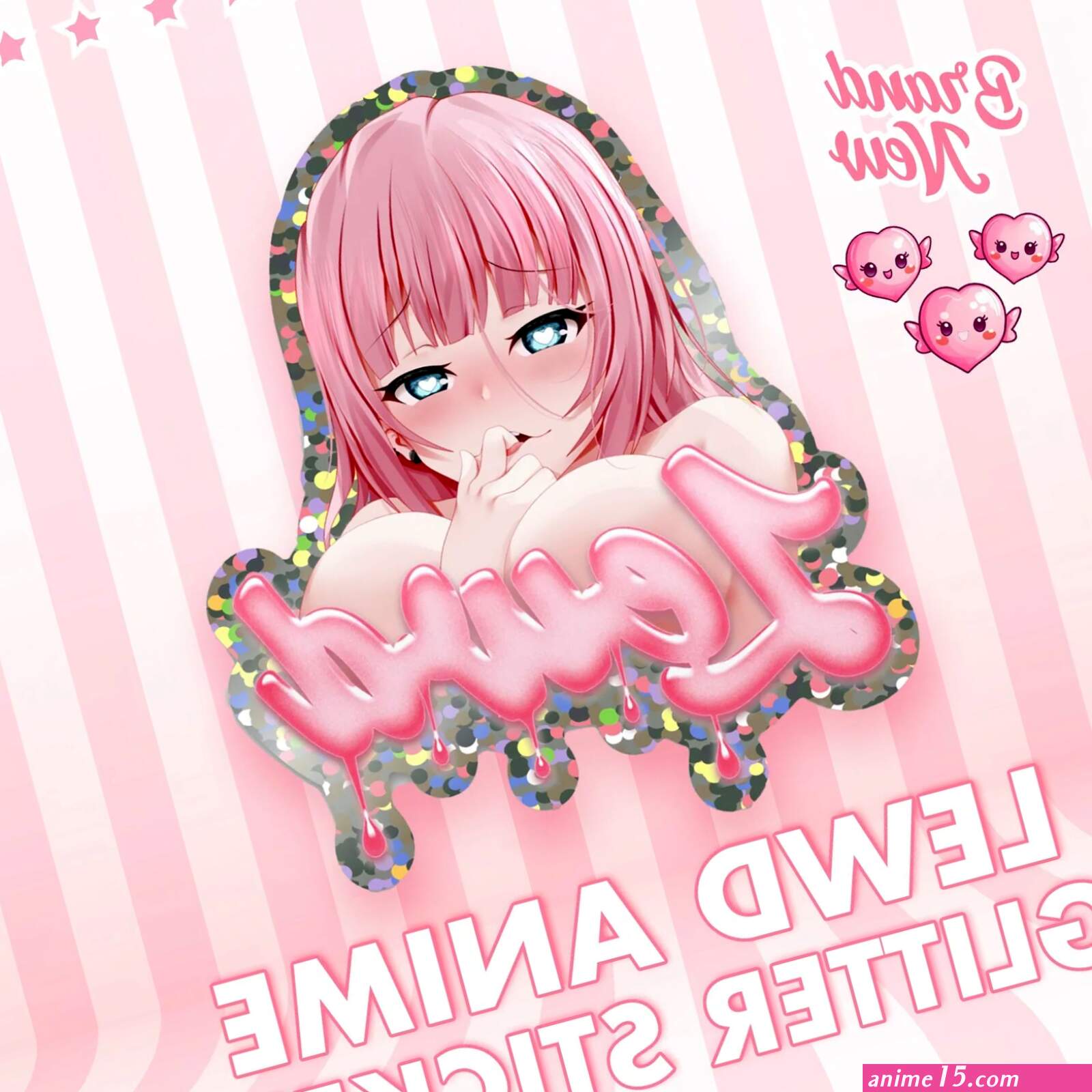 Lewd Anime Glitter Sticker