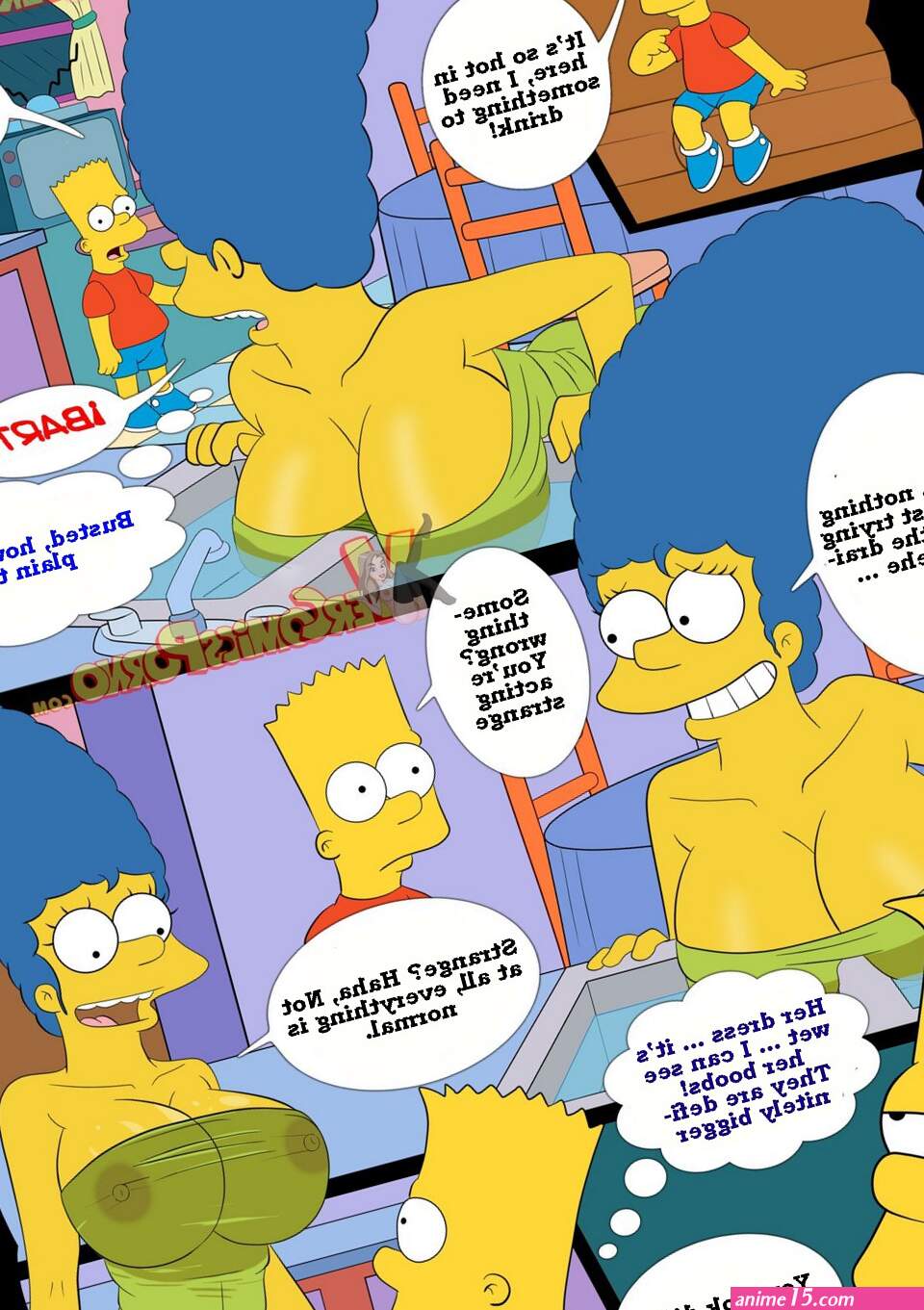 Marge Simpson and Bart porn comics