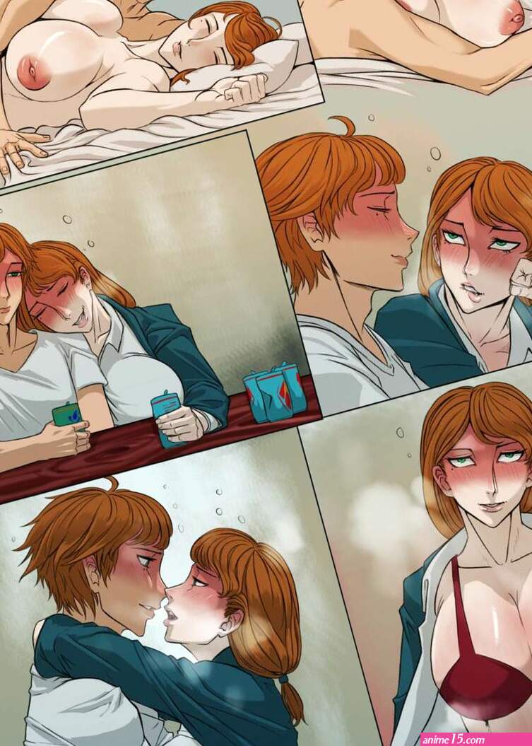 Porn comic My Hot Drunk Mother. Hachijuu. Sex comic busty brunette milf