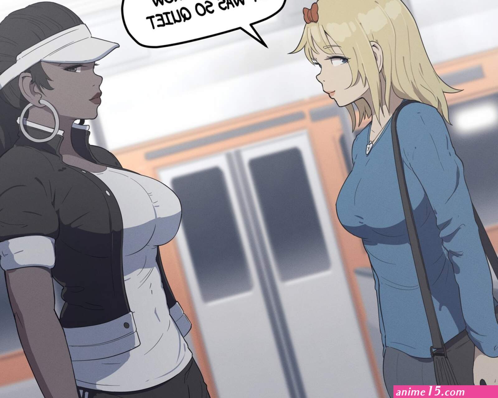 Nessie and Valerie in the Subway comic porn