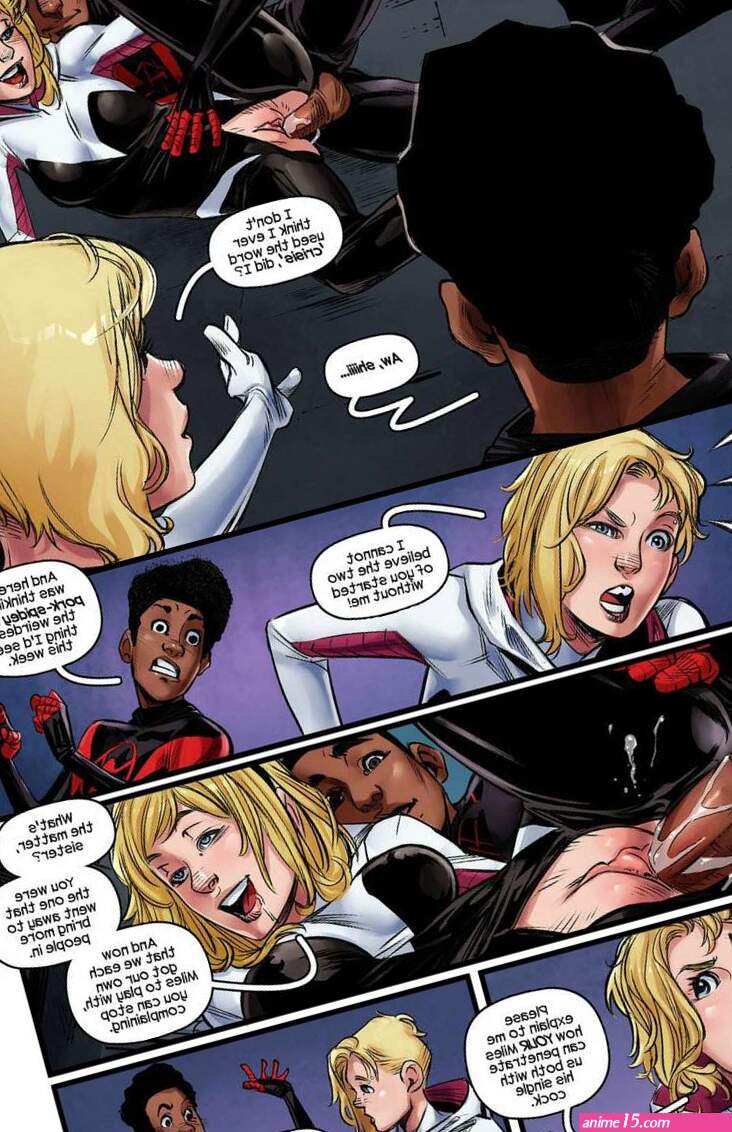 Porn comic Weaving Fluids. Chapter 3. SpiderMan. Tracy Scops. Sex comic and Gwen got