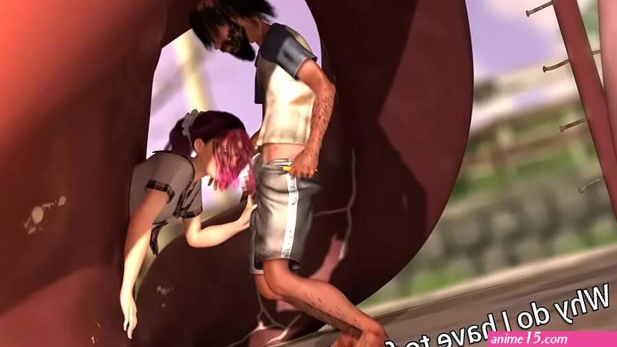 Stuck in the Wall girl 3D animation