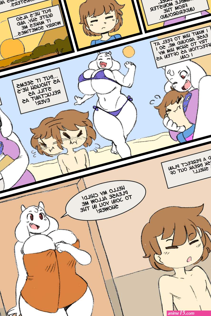 Post 2751586: Angstrom comic edit Frisk Toriel Undertale