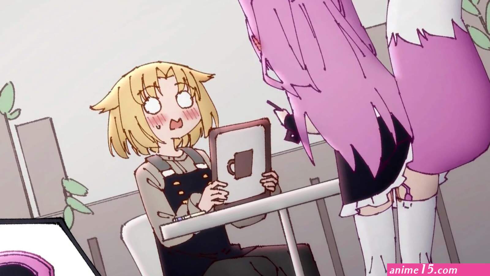 Anime girl vibrator pee